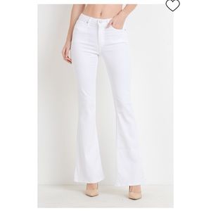 Just Black Denim White Flare Jeans
